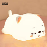 CUTE SILICONE LED NIGHT LIGHT USB RECHARGEABLE TOUCH CONTROL - LYING CAT
